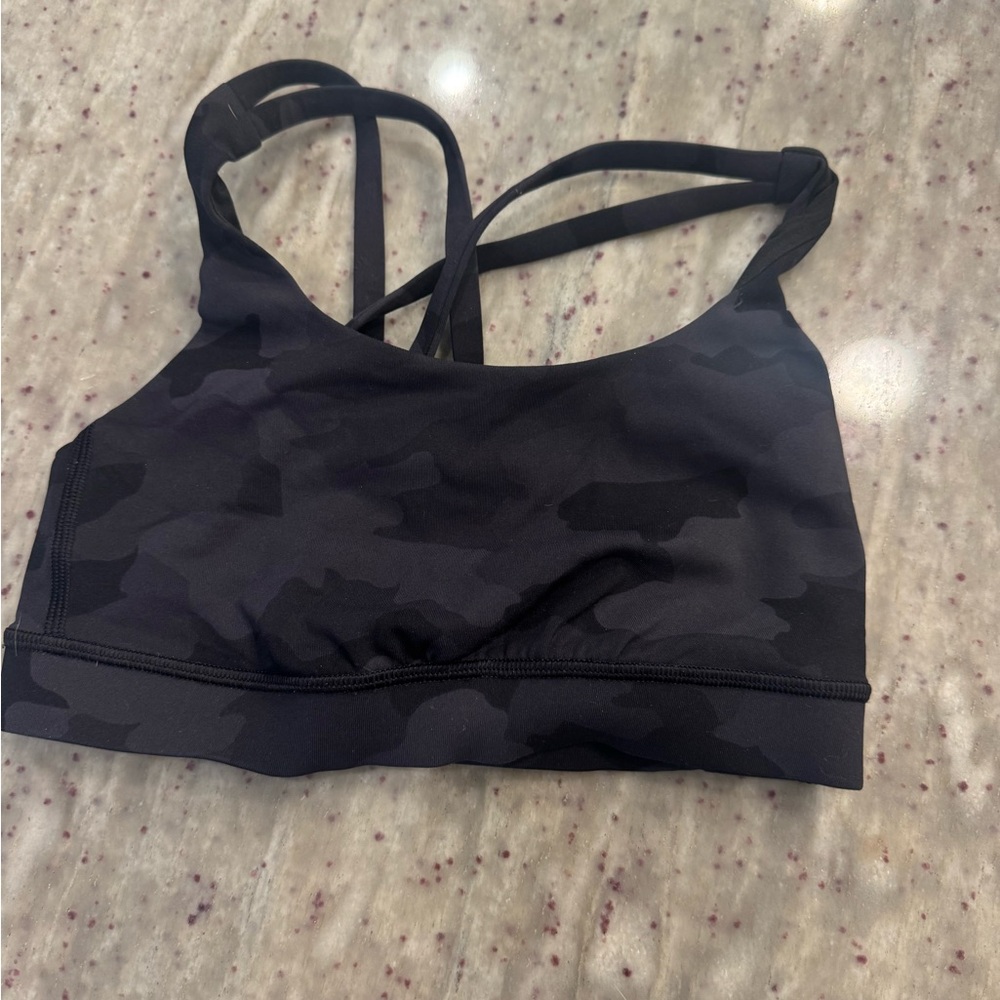 Lululemon Black Sports Bra with Crossed Straps